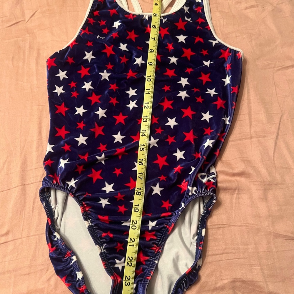 Navy Star Print One-Piece Swimsuit - Red & White Stars - Picture 7 of 16